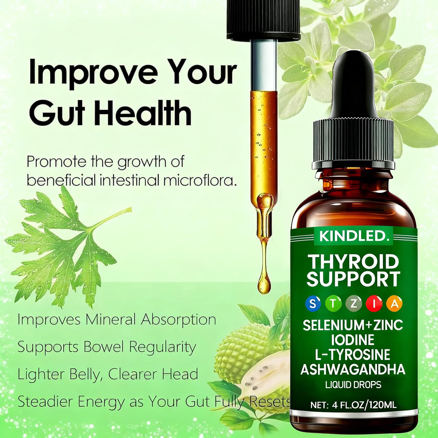 Cup with mixed Thyroid Support Drops ready to drink