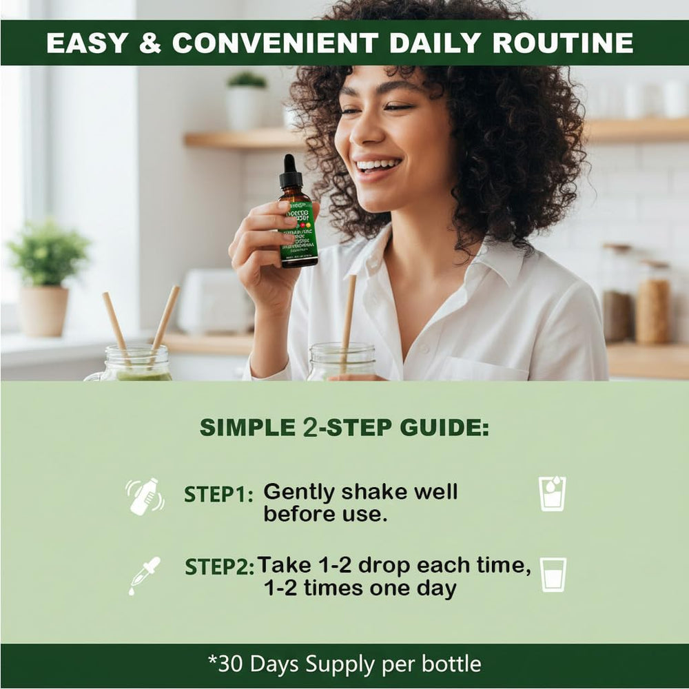 Daily 2 ml dose visualization for Thyroid Support Drops