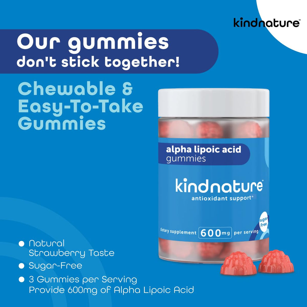 Mixed berry flavored Alpha Lipoic Acid Gummies close-up