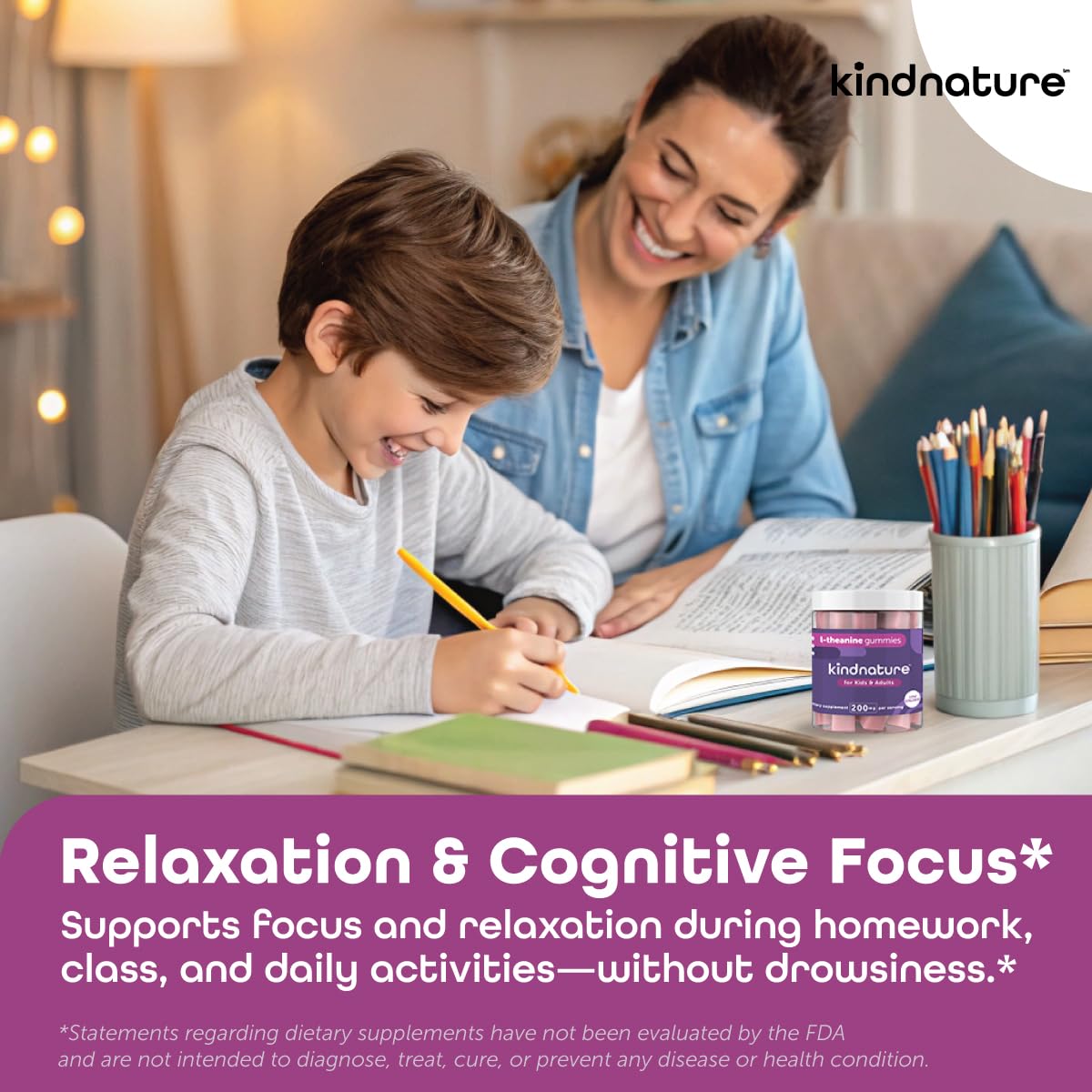 Mixed berry L-Theanine gummies close-up