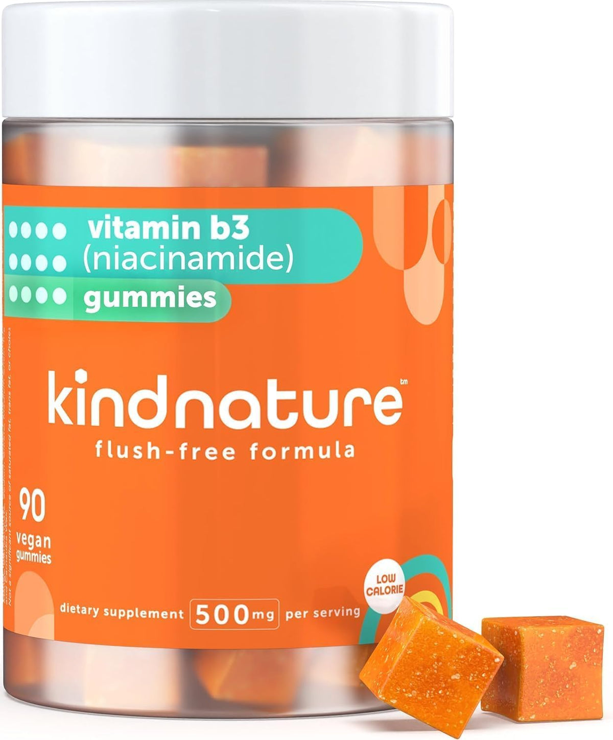 Front view of Kindnature Vitamin B3 Niacin Gummies bottle