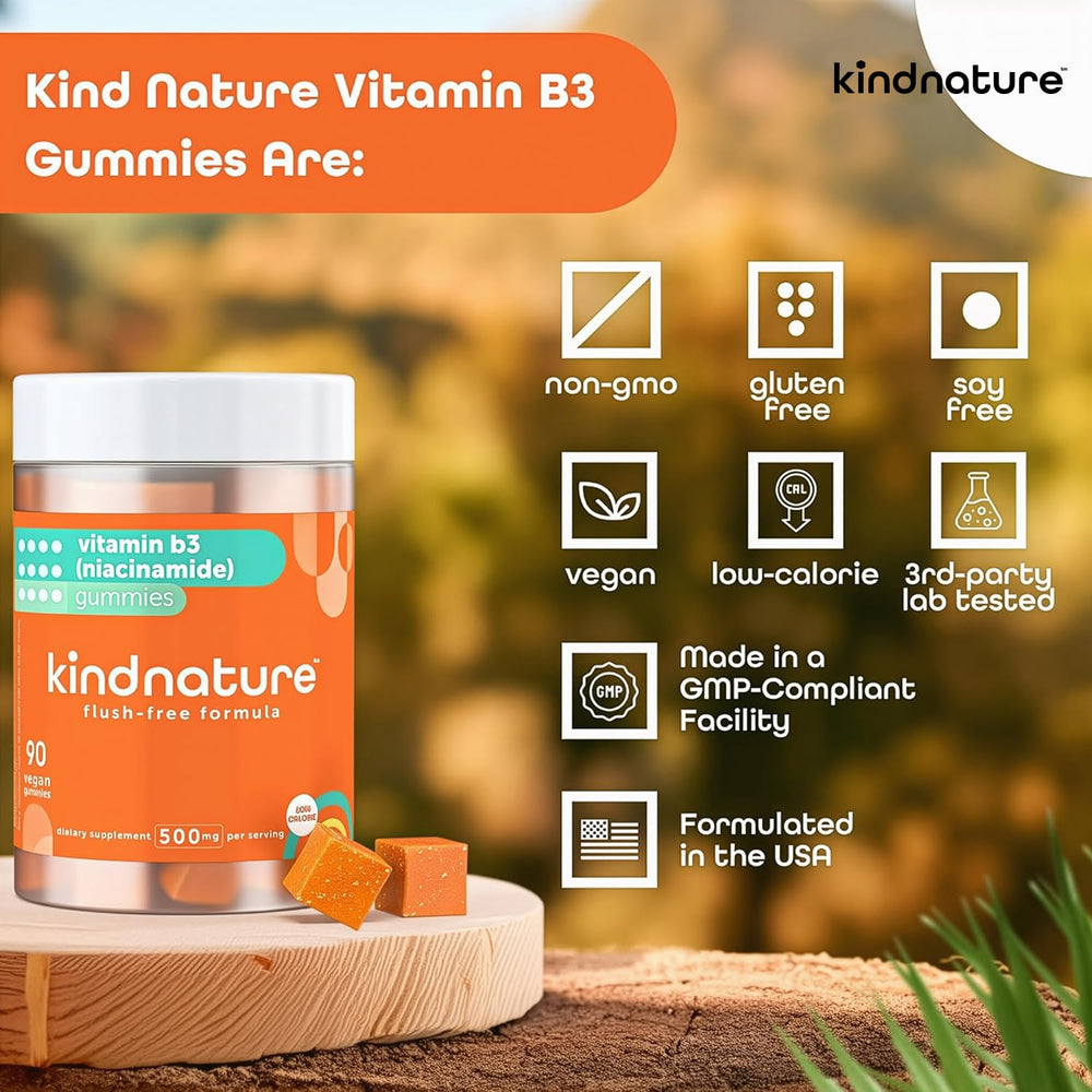 Icons showing Vegan, Non-GMO, Gluten-Free and Soy-Free