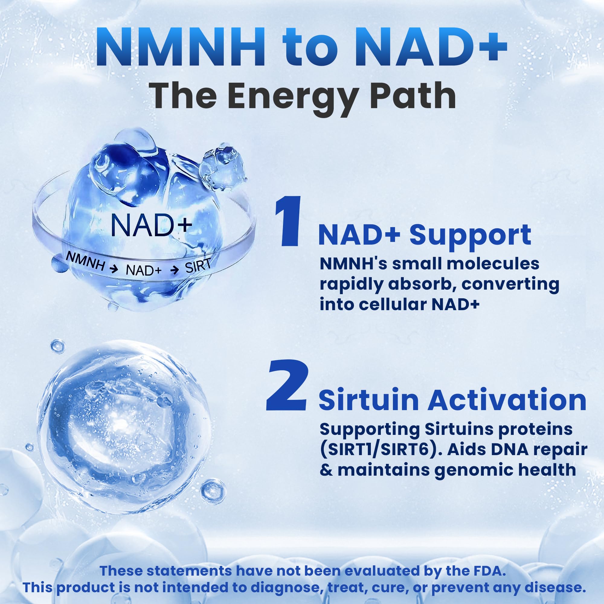 Illustration of NAD+ support, vitality and immune balance