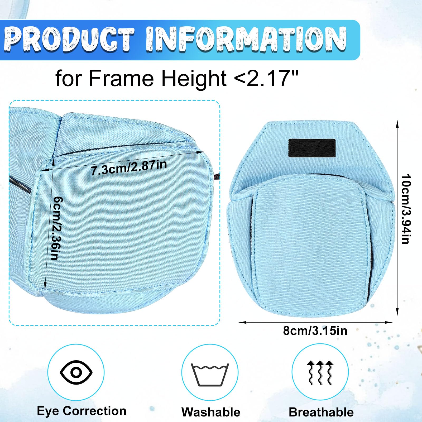 Kingdder eye patch set – white color on glasses