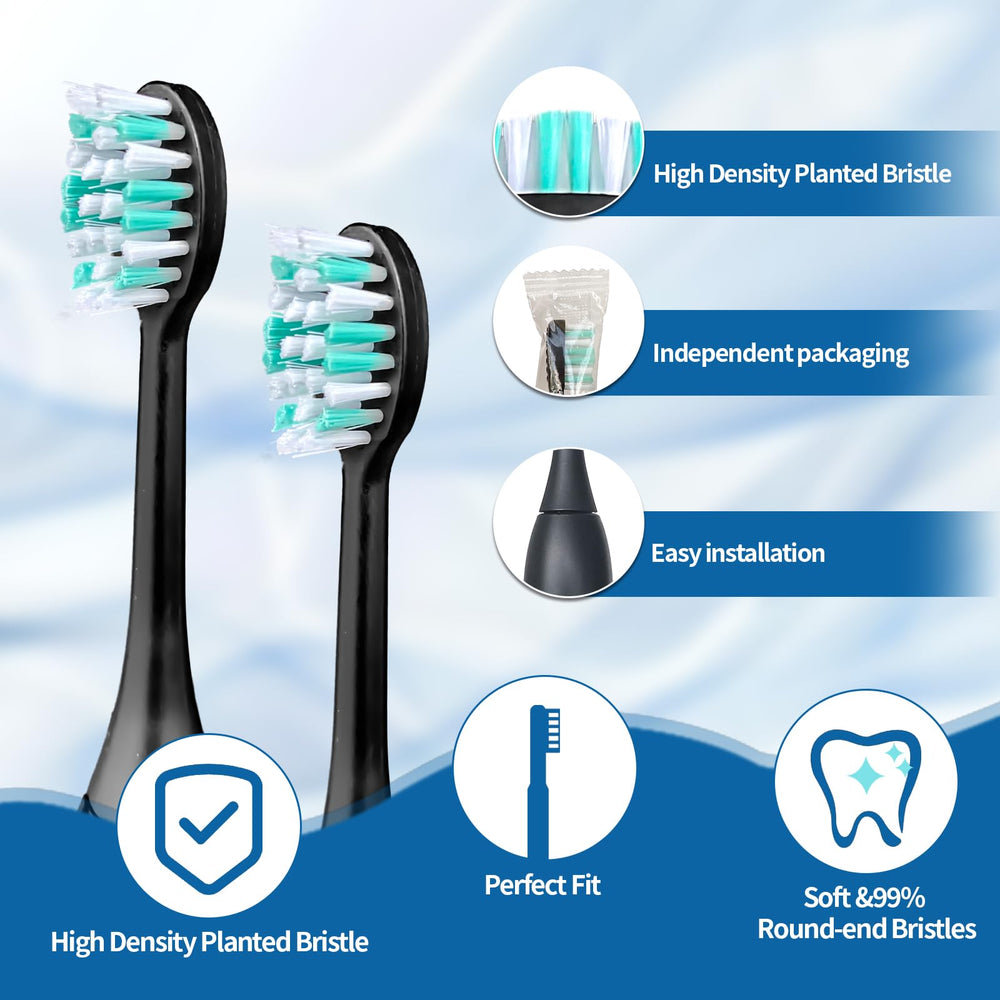 W-shaped bristle design for deep cleaning