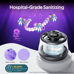 Digital timer with 4 cleaning mode indicators
