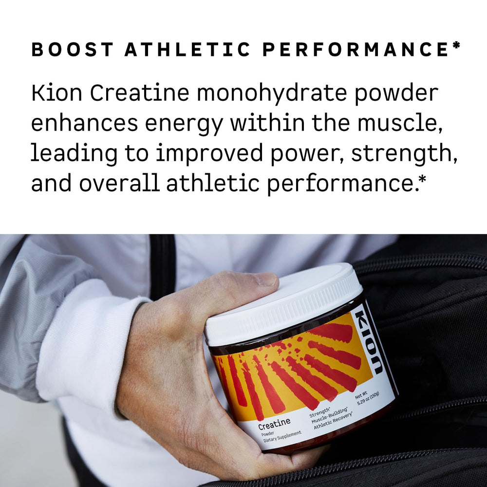 Creapure verified symbol on Kion Creatine packaging