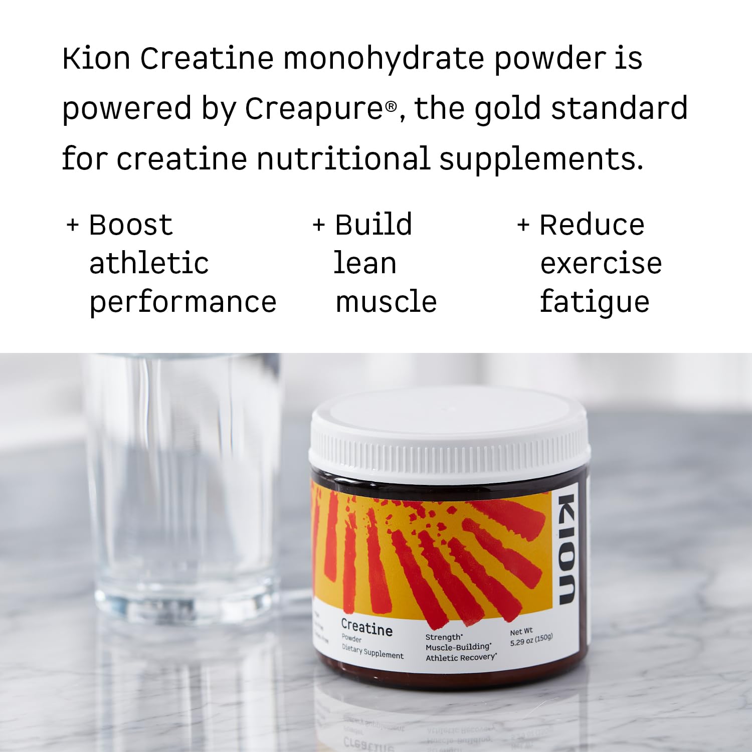 Close-up of Kion Creatine label