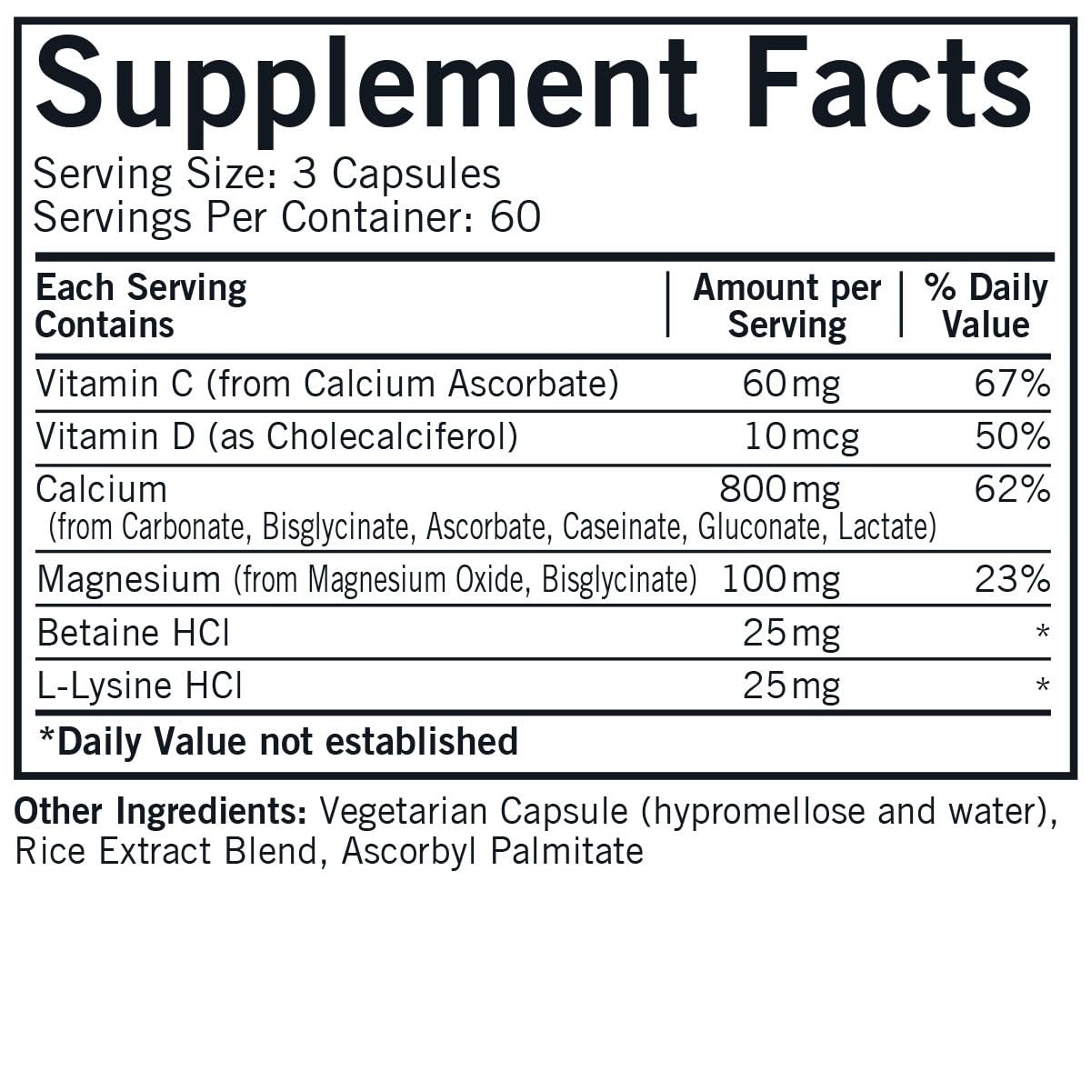 Illustration highlighting five phosphorus-free calcium sources used in Kirkman Bone Support