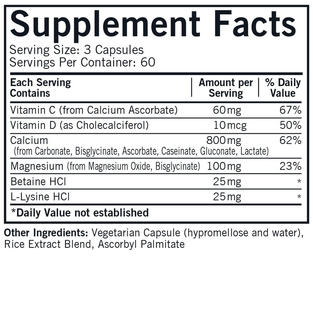 Illustration highlighting five phosphorus-free calcium sources used in Kirkman Bone Support