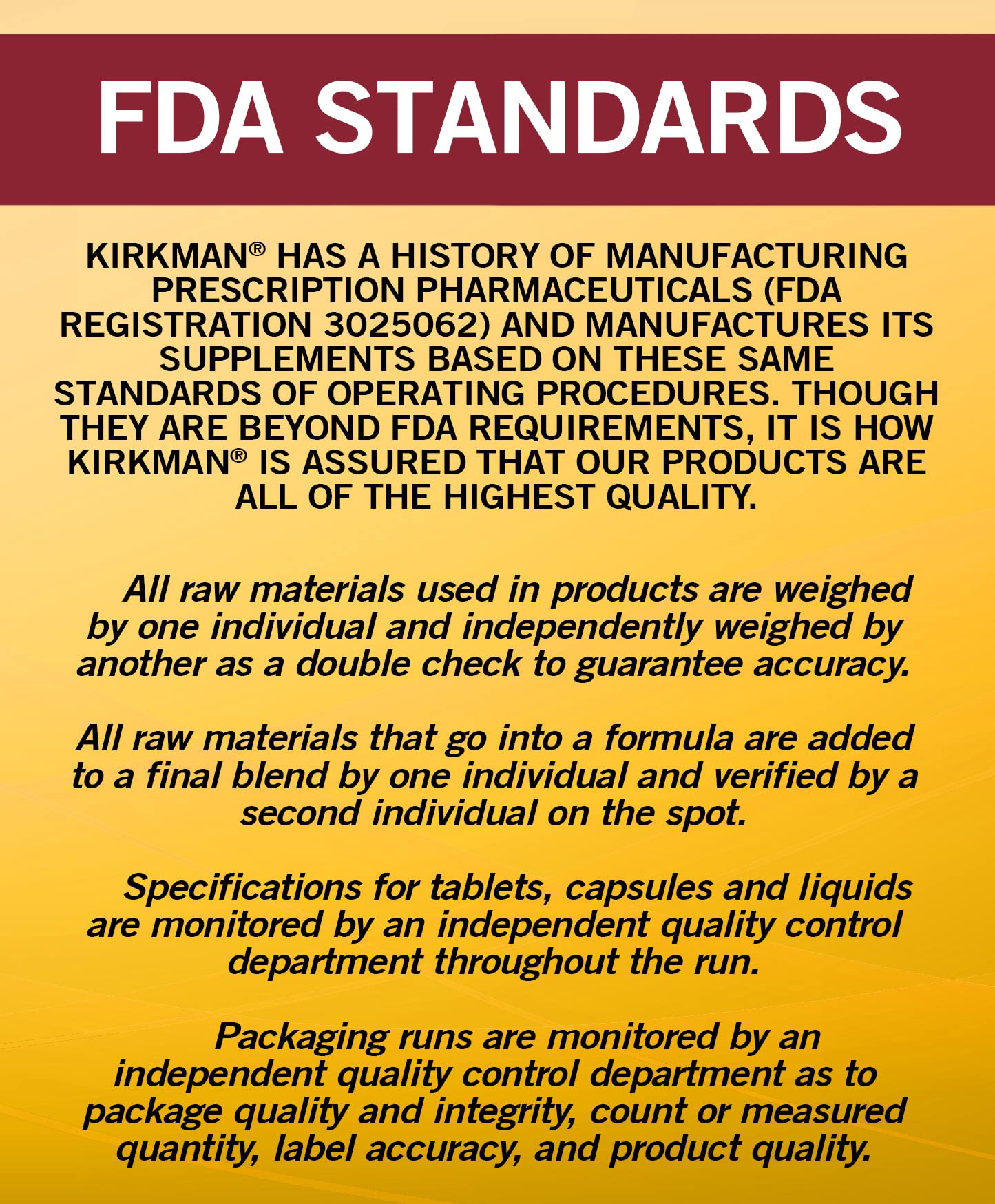 Hypoallergenic claim label on Kirkman children's multivitamin bottle