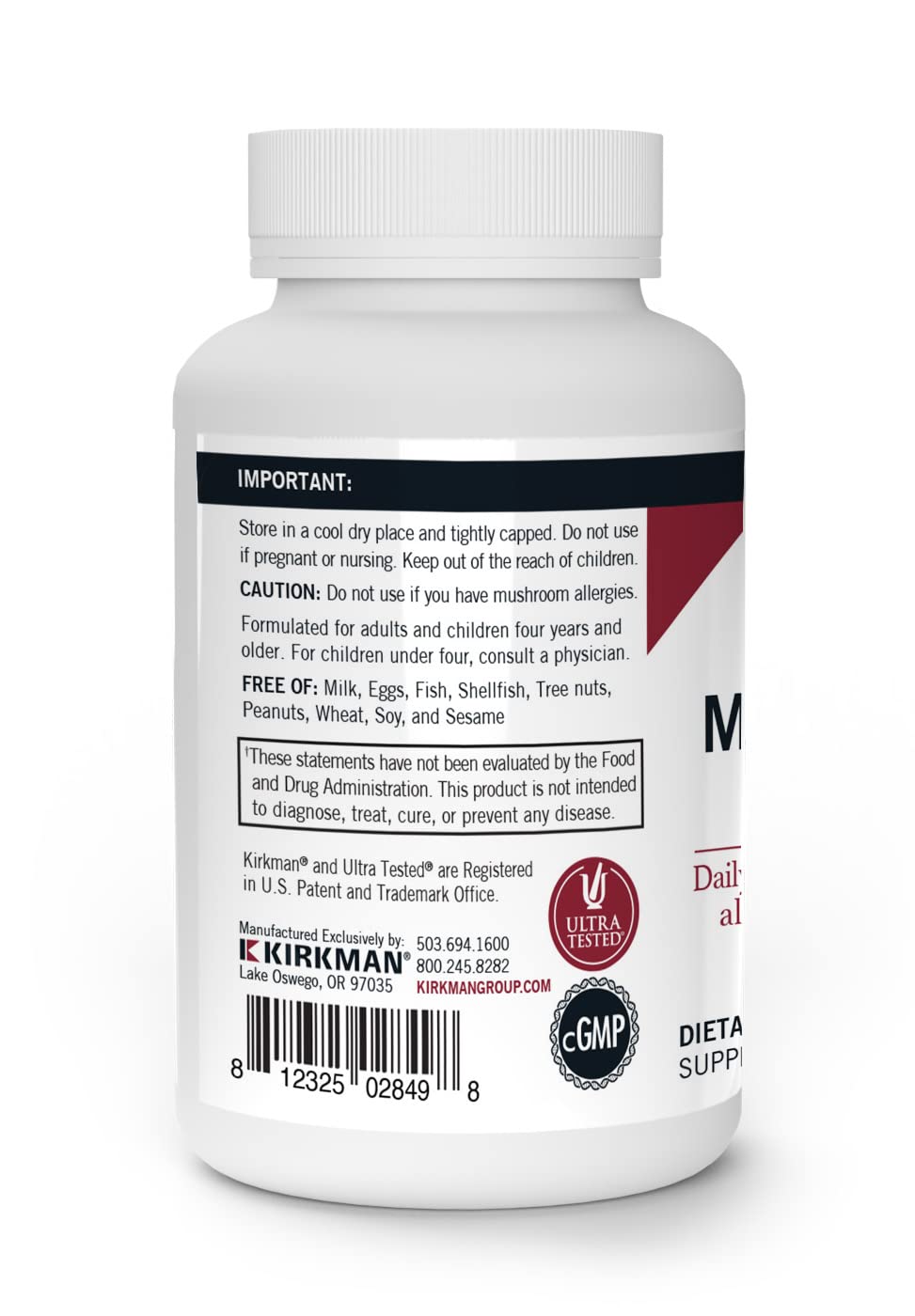 Hypoallergenic capsule bottle showing 60 capsules