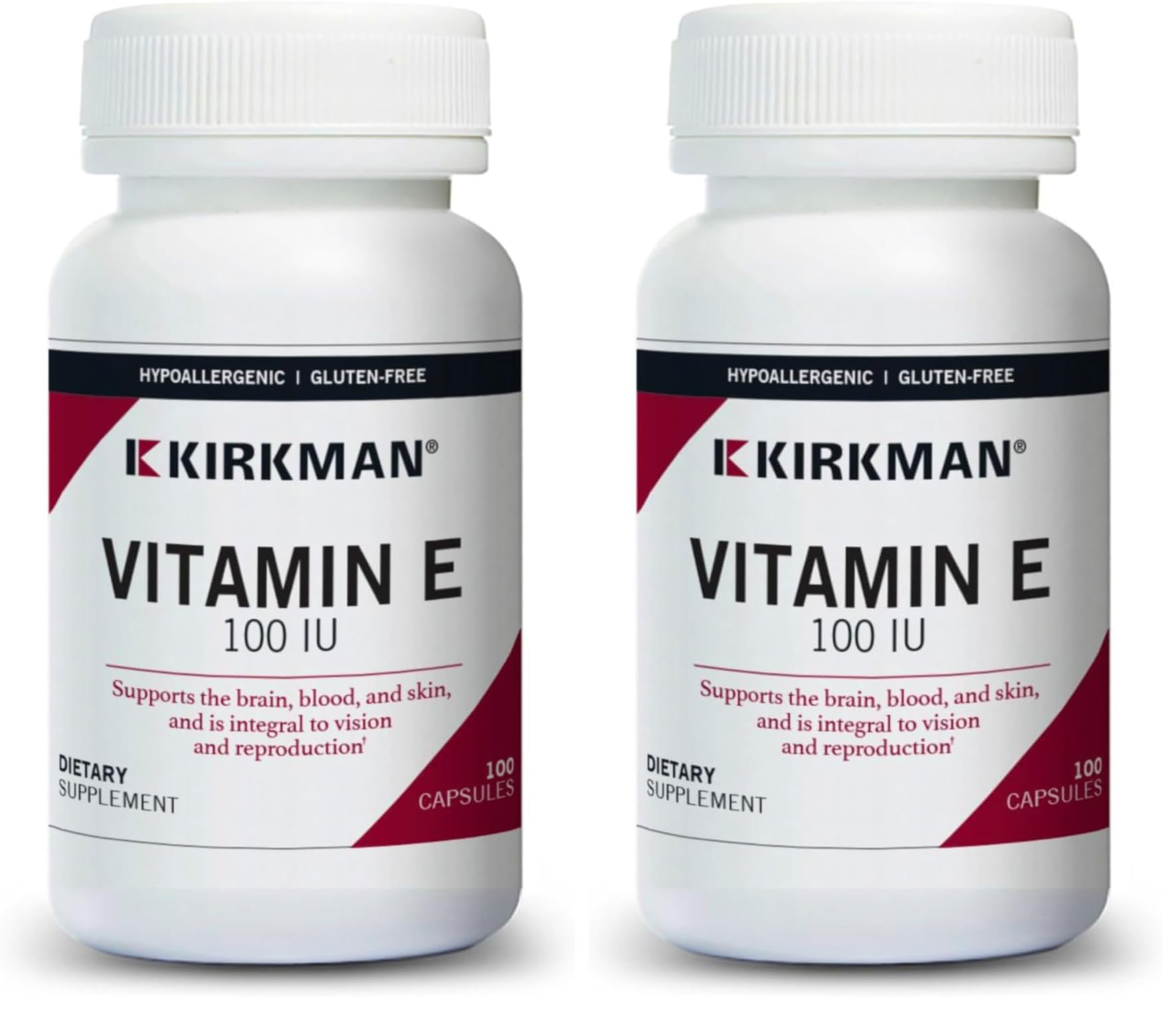 Kirkman Vitamin E 100 IU hypoallergenic bottle front