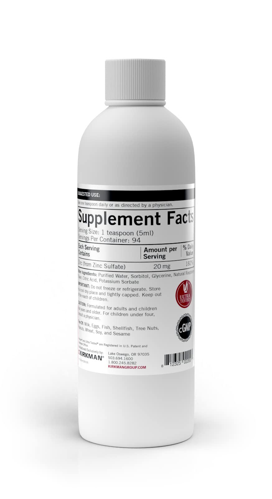 Dropper dispensing zinc liquid into spoon