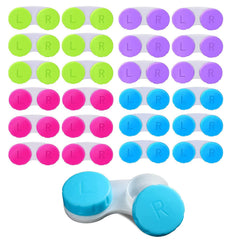 KISEER 24-pack colorful contact lens cases in four colors