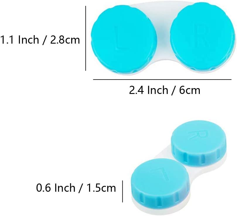 Close-up of screw-top design on a colorful contact lens case