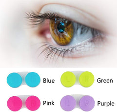 Colorful contact lens cases with L and R markers