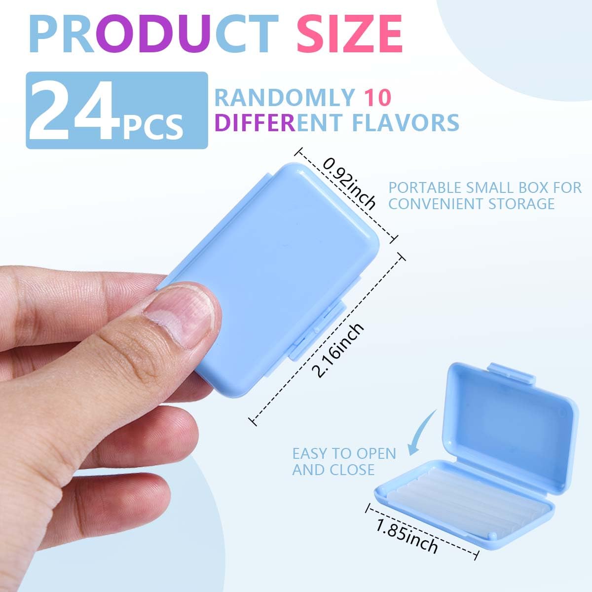 Display of 24-pack orthodontic wax boxes