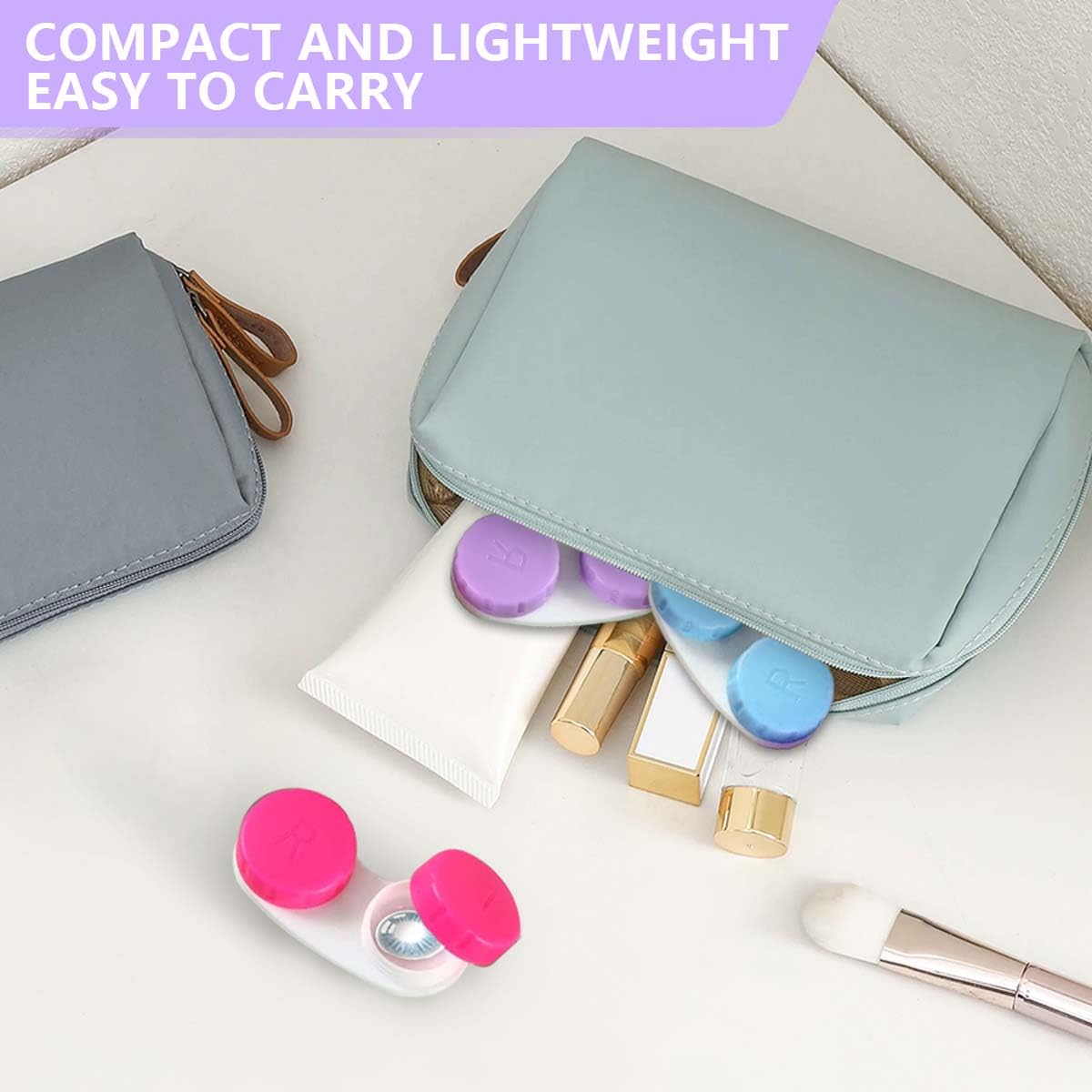 Durable plastic lens case for portable travel storage