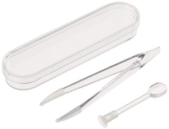 KISEER 5 Pack Clear Travel Contact Lens Remover Tool Kit with Eye Tweezer, Stick Inserter and Soft Tip