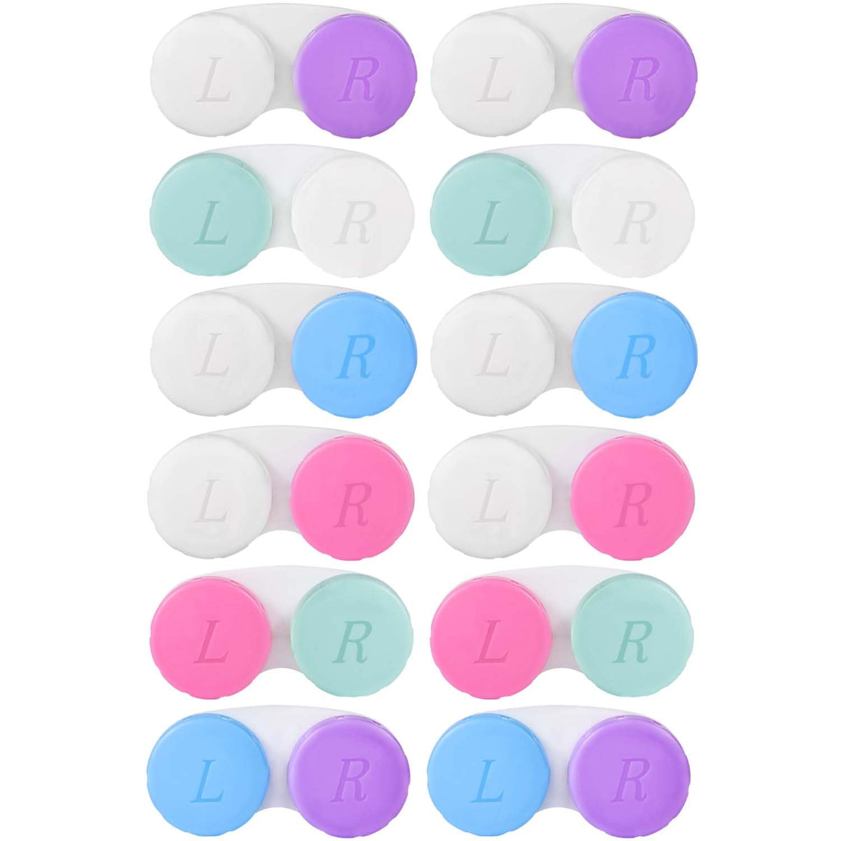 KISEER Colourful contact lens case set in multiple colors
