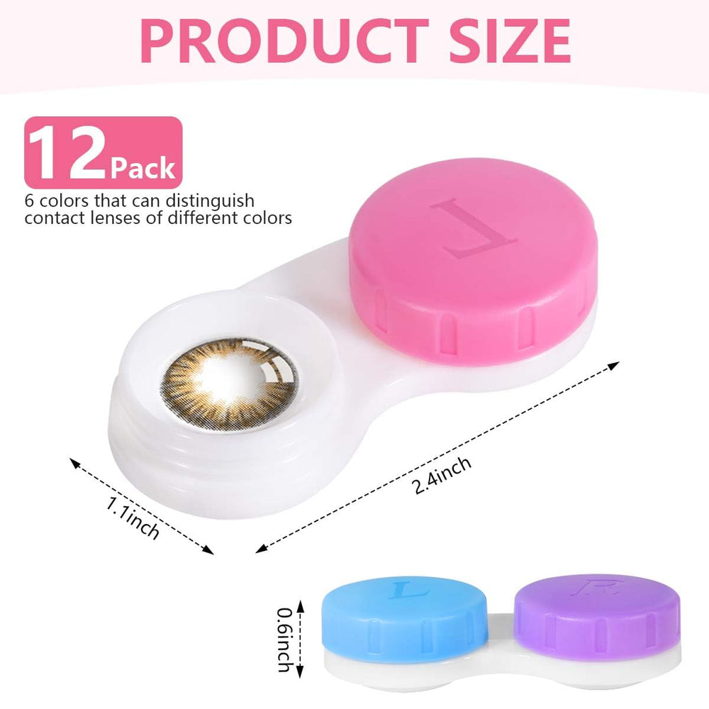 KISEER color lens case holds lenses securely with no leaks