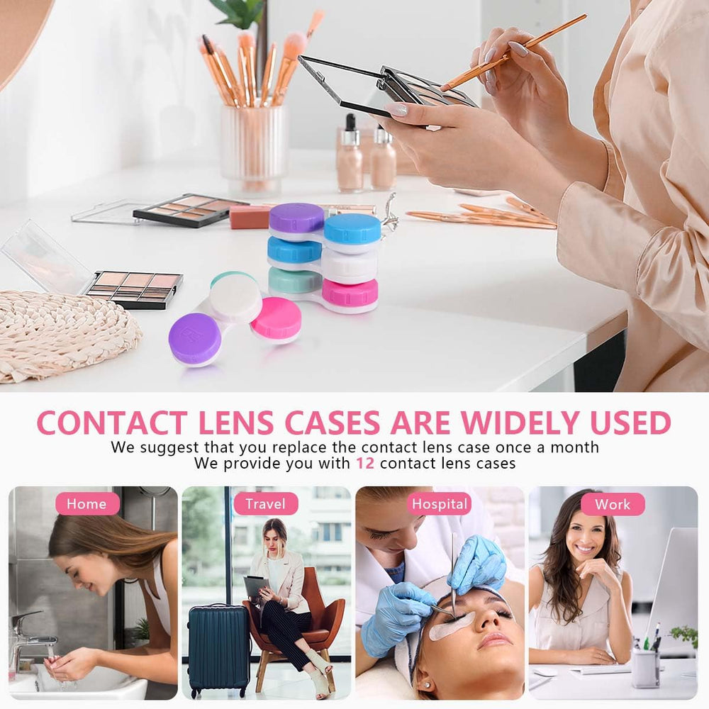 Portable soak storage kit for contact lenses