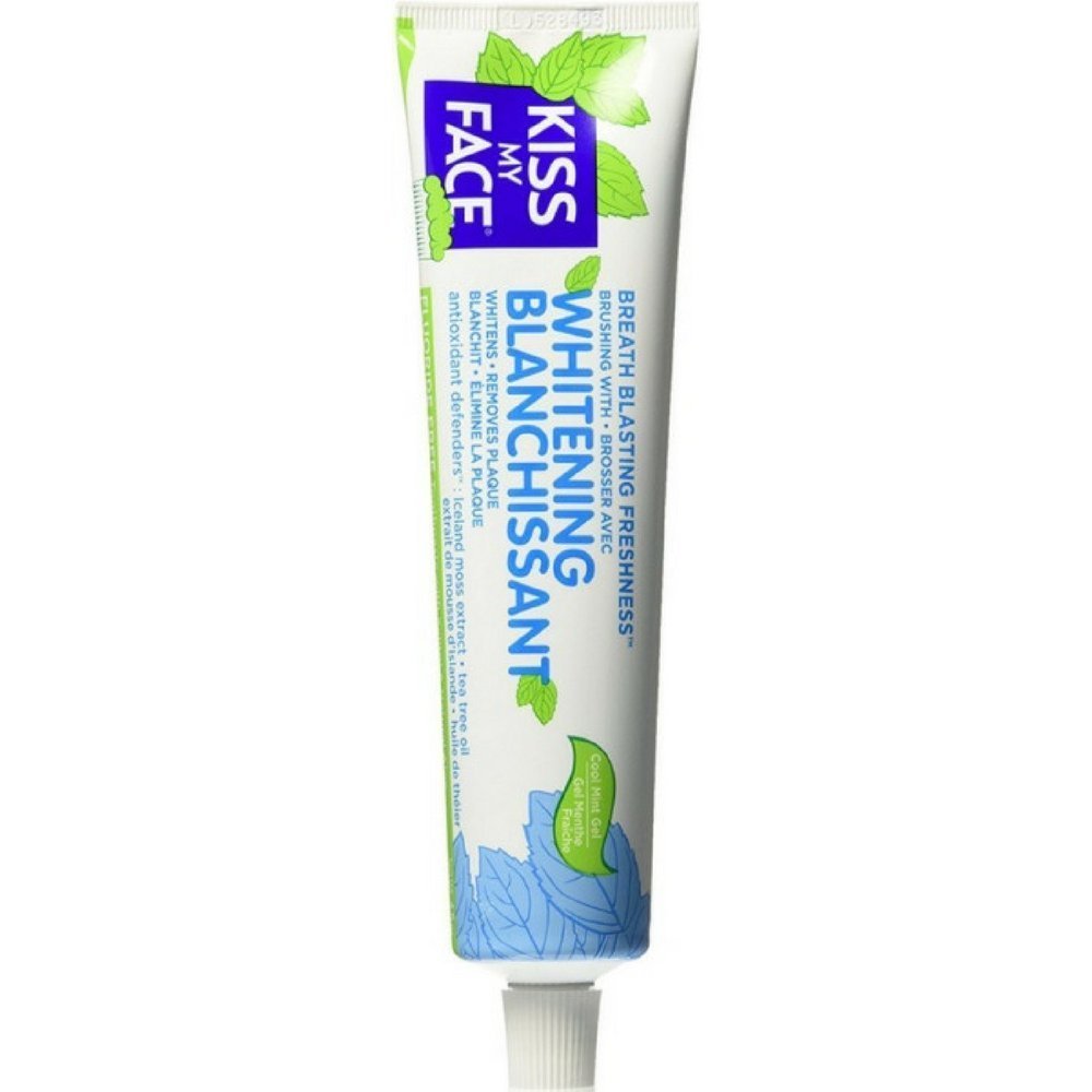 Kiss My Face Whitening Cool Mint Flouride-Free Toothpaste 4.5 oz (133 ml) 3-Pack