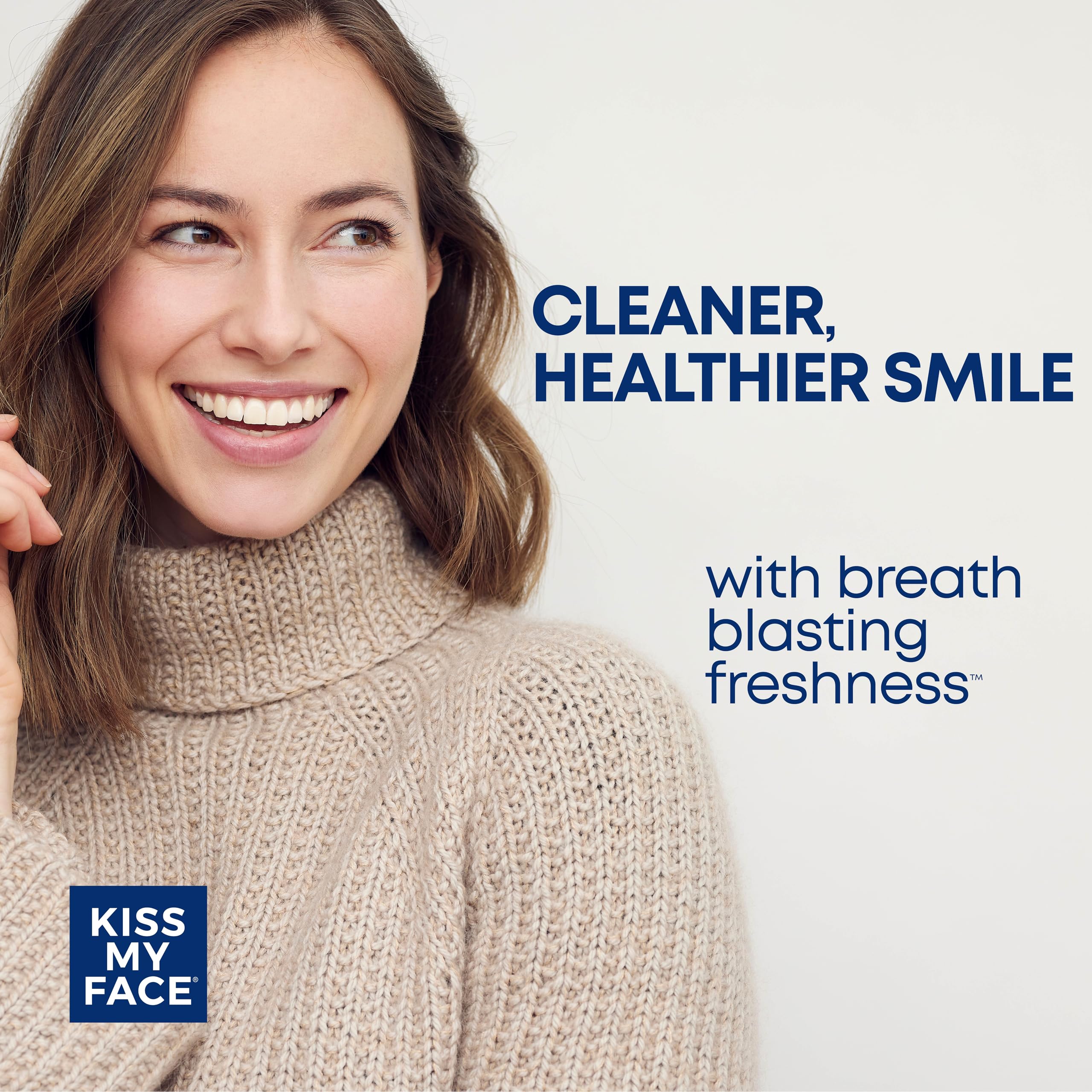Illustration showing plaque removal with Kiss My Face toothpaste