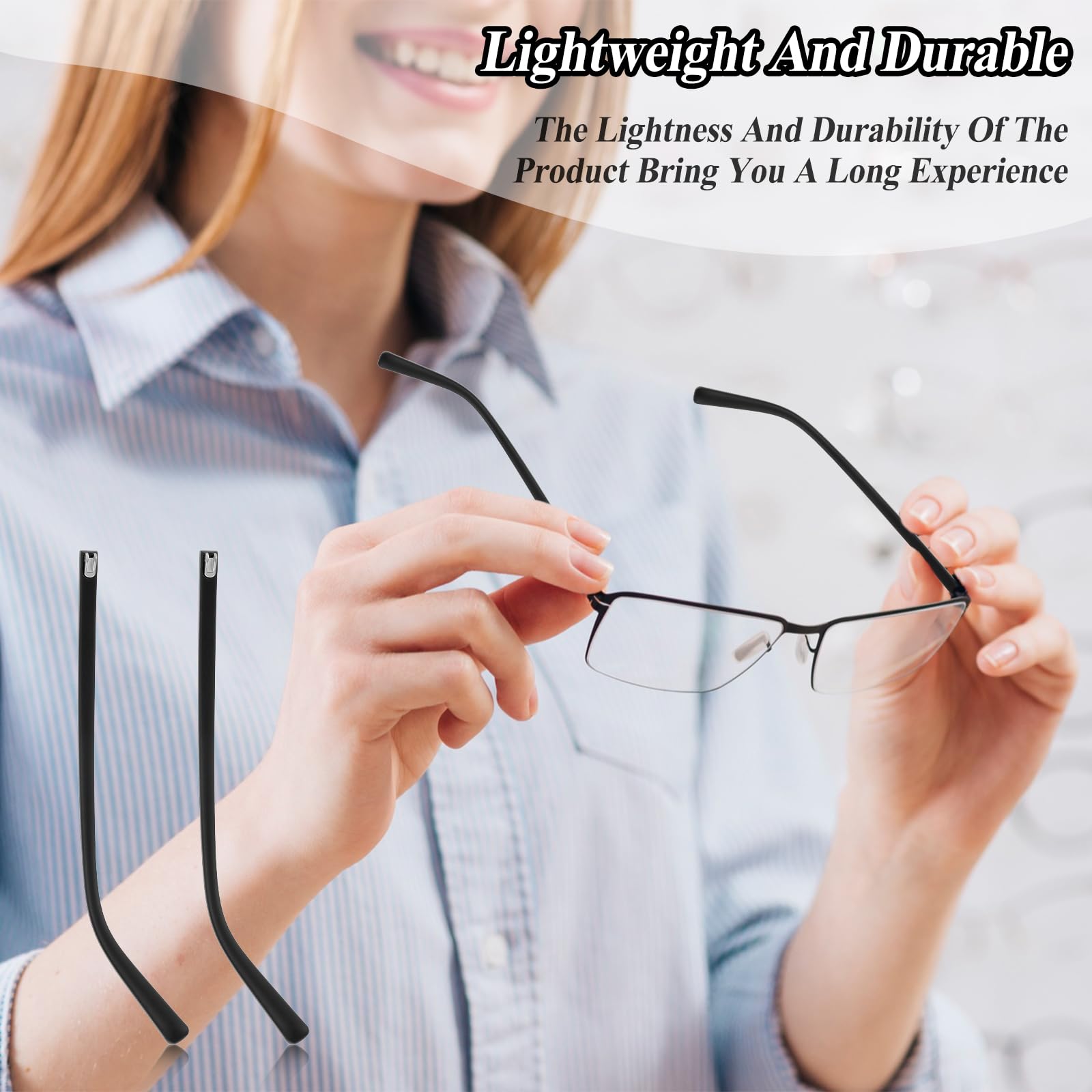 Illustration showing compatibility with sunglasses, reading glasses, and myopia glasses