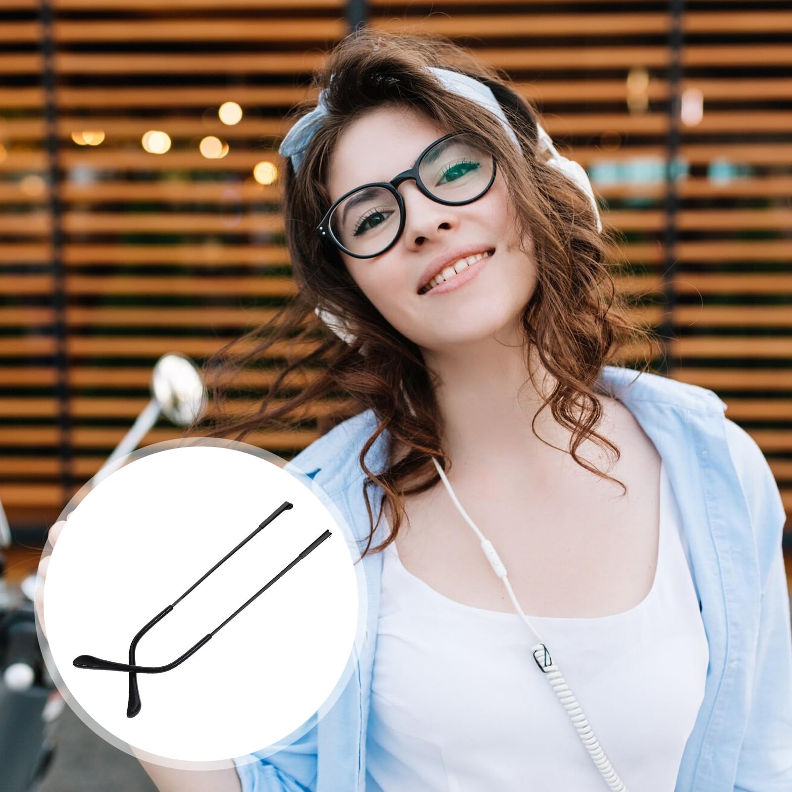 Complete kit contents for glasses arm replacement