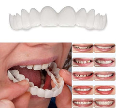 Woman applies whitening kit after cleaning