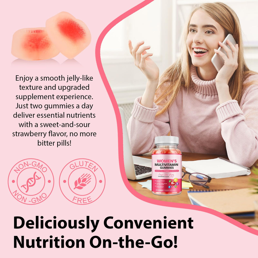 Gummy bottle with two gummies spilling out