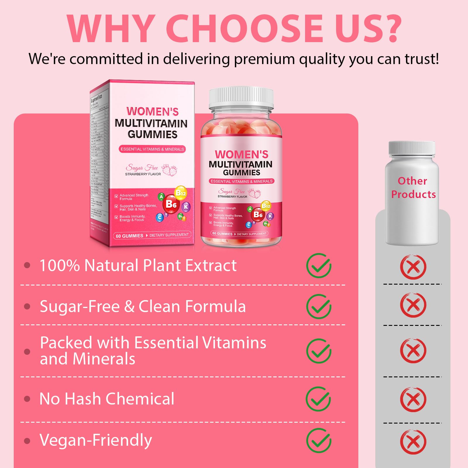 Strawberry-flavored gummy close-up