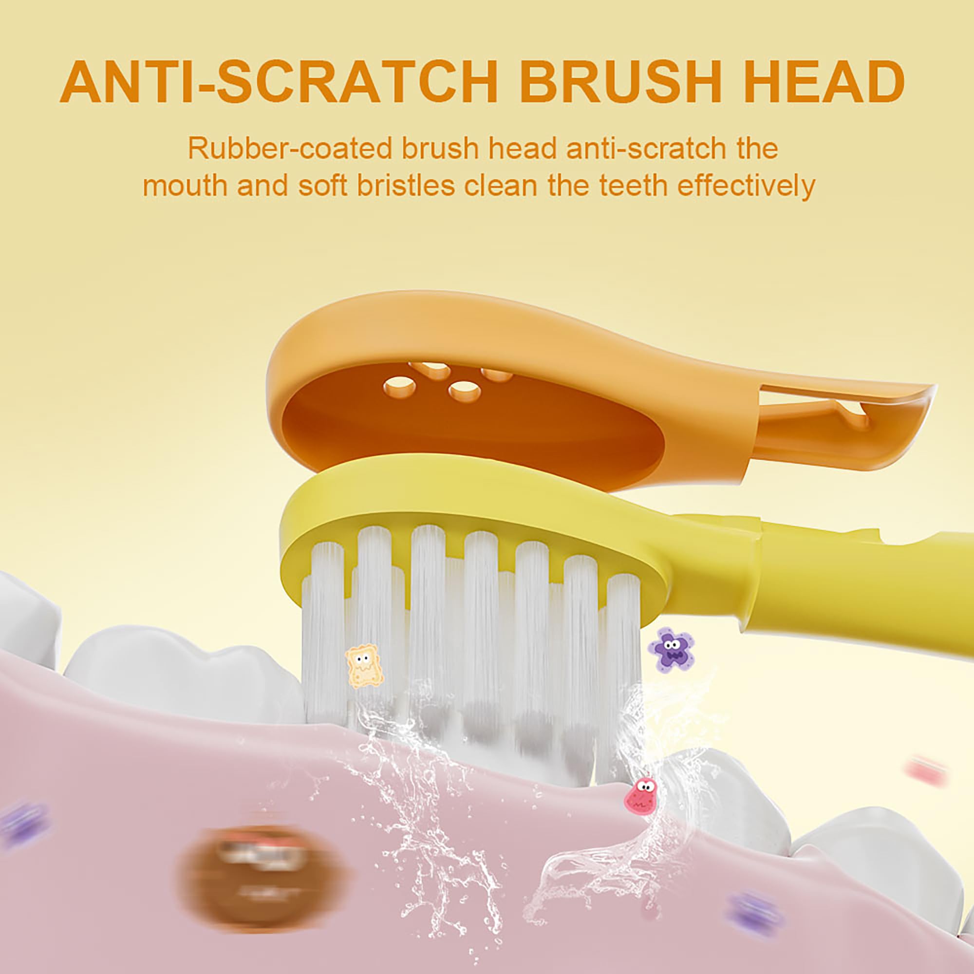 IPX8 waterproof rating for KIWIBIRD kids toothbrush