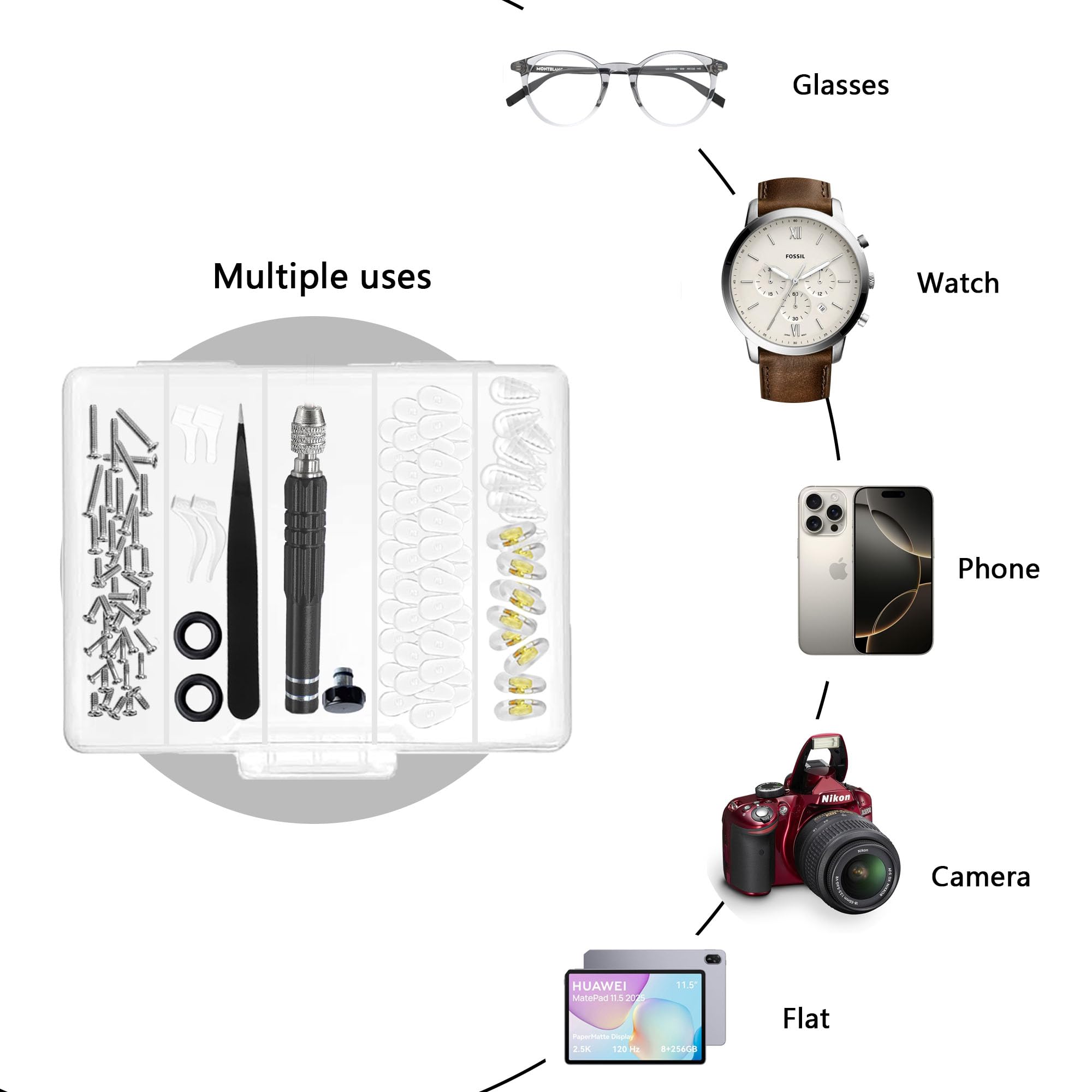 Gift-ready KJSHENDI eyeglass repair kit