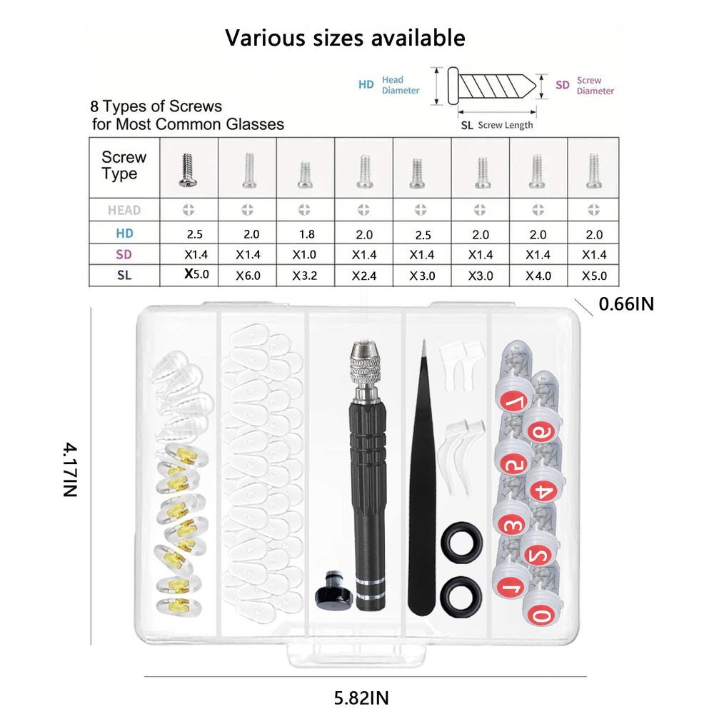 Compact travel case for easy storage and on-the-go eyewear repair