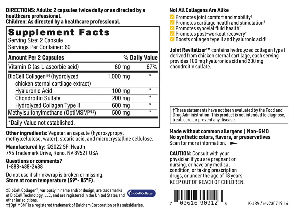 Two capsules serving size on a white background