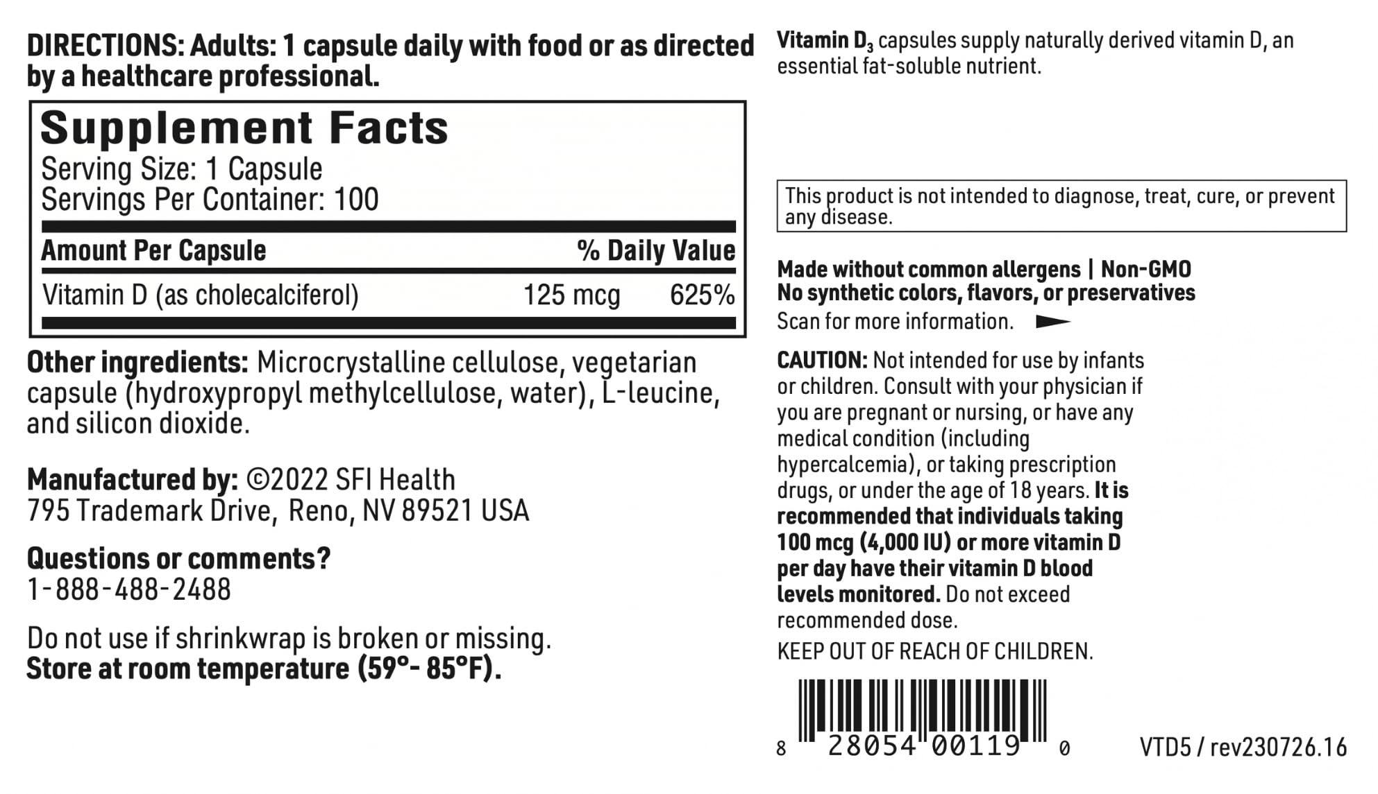 Graphic showing bone health and immune support benefits of Vitamin D3