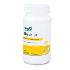 Klaire Labs SFI Health Niacin-SR 500 mg bottle label