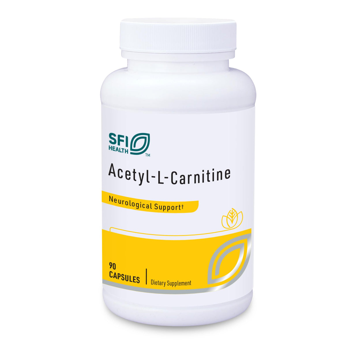 Klaire Labs SFI Health Acetyl-L-Carnitine 500 mg bottle and 90 capsules
