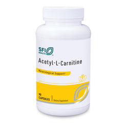 Klaire Labs SFI Health Acetyl-L-Carnitine 500 mg bottle and 90 capsules
