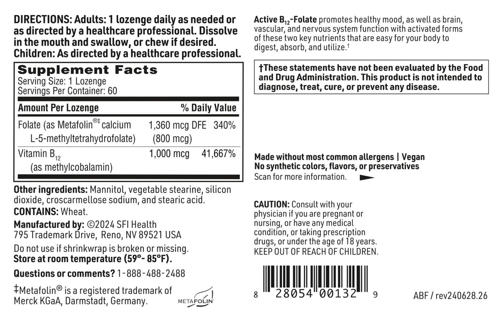 60-count bottle packaging with SFI Health branding