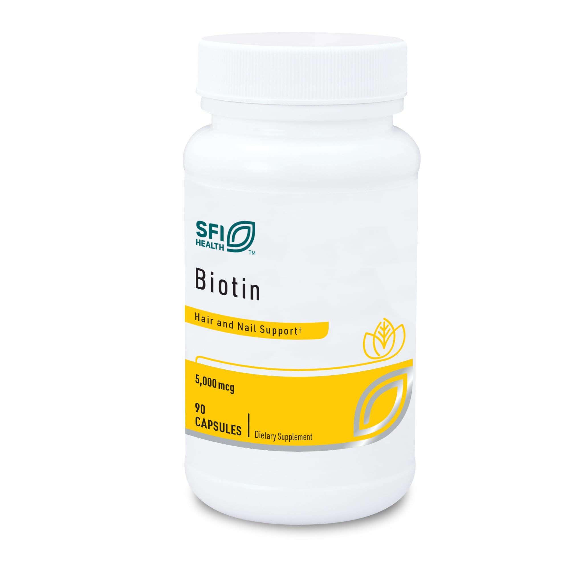 Klaire Labs SFI Health Biotin 5000mcg bottle with 90 capsules