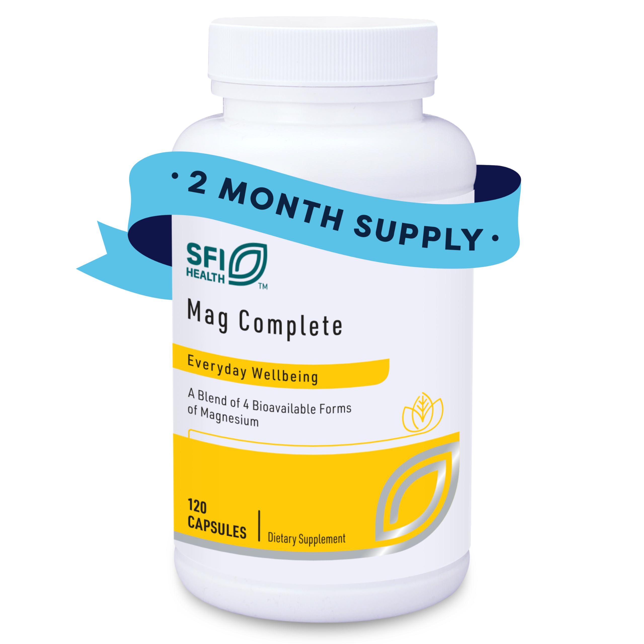 Klaire Labs SFI Health Mag Complete magnesium complex bottle with 120 capsules
