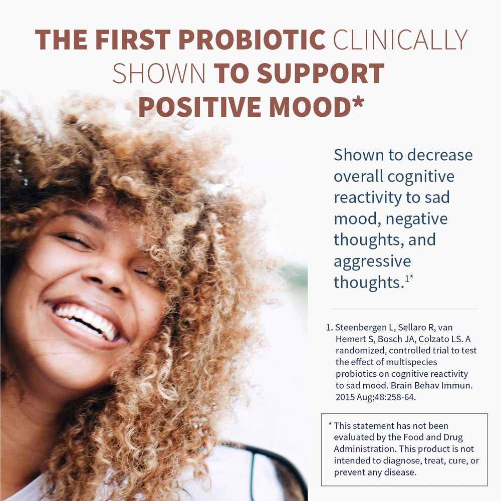 Close-up of SFI Health Probiotic Powder sachets for gut-brain support
