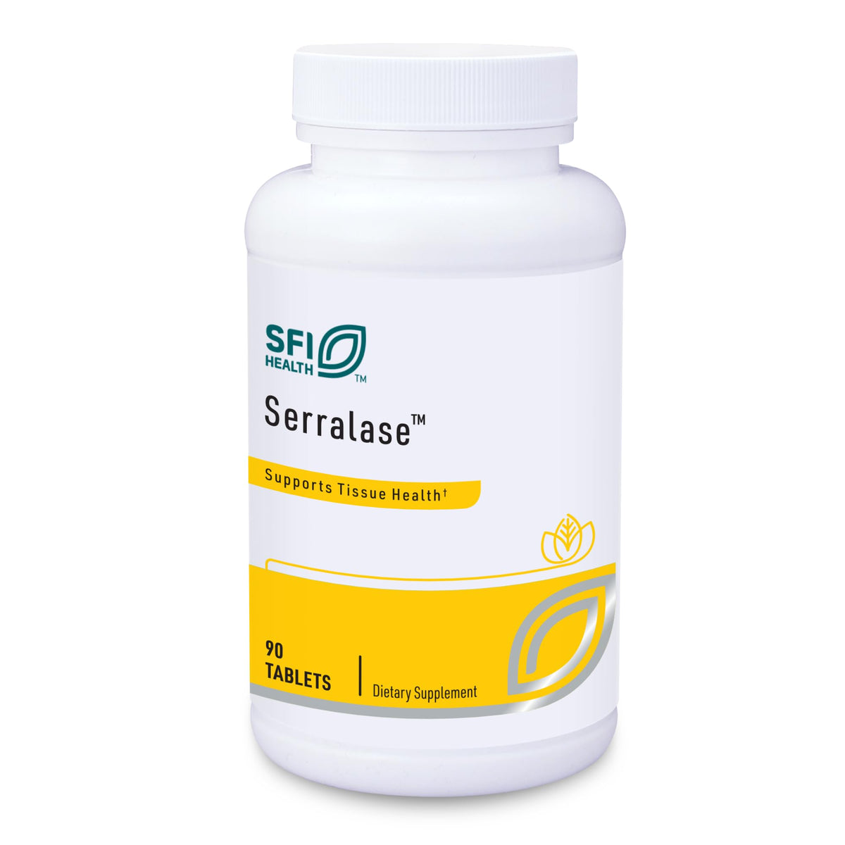 Serralase enteric-coated vegetarian proteolytic tablets (90 count)