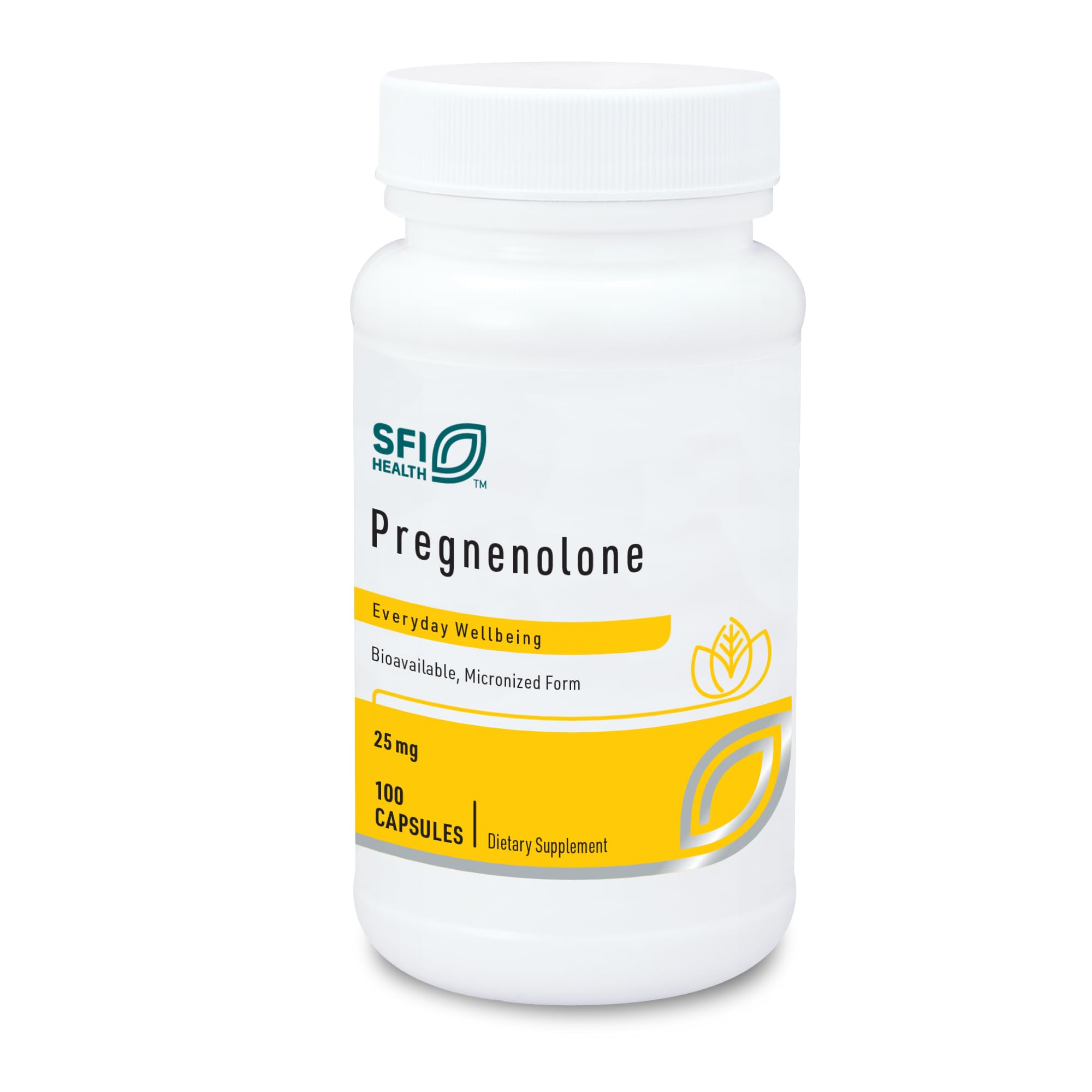 Klaire Labs SFI Pregnenolone 25 mg from wild yam — product image 1