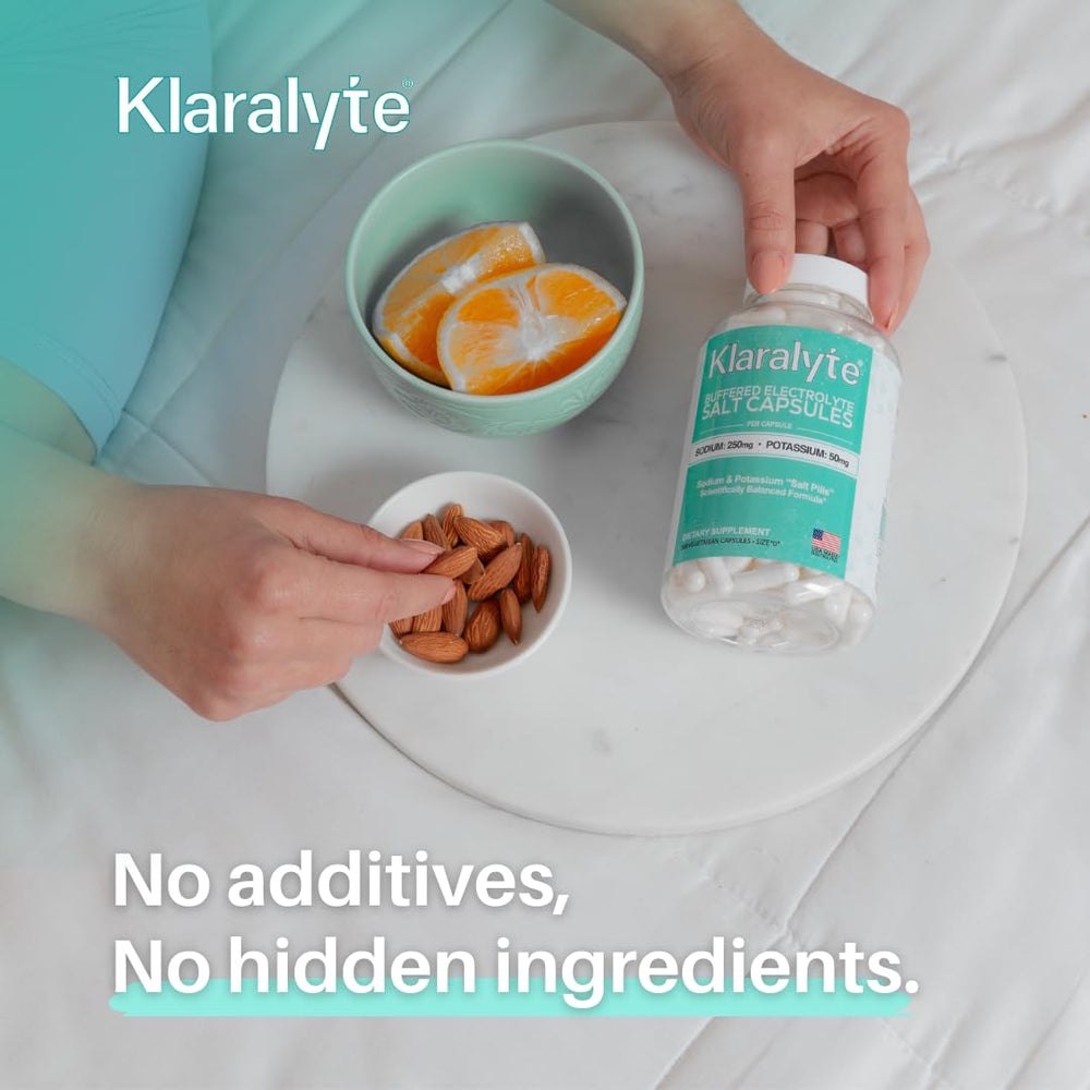 Vegan and non-GMO icons on Klaralyte packaging