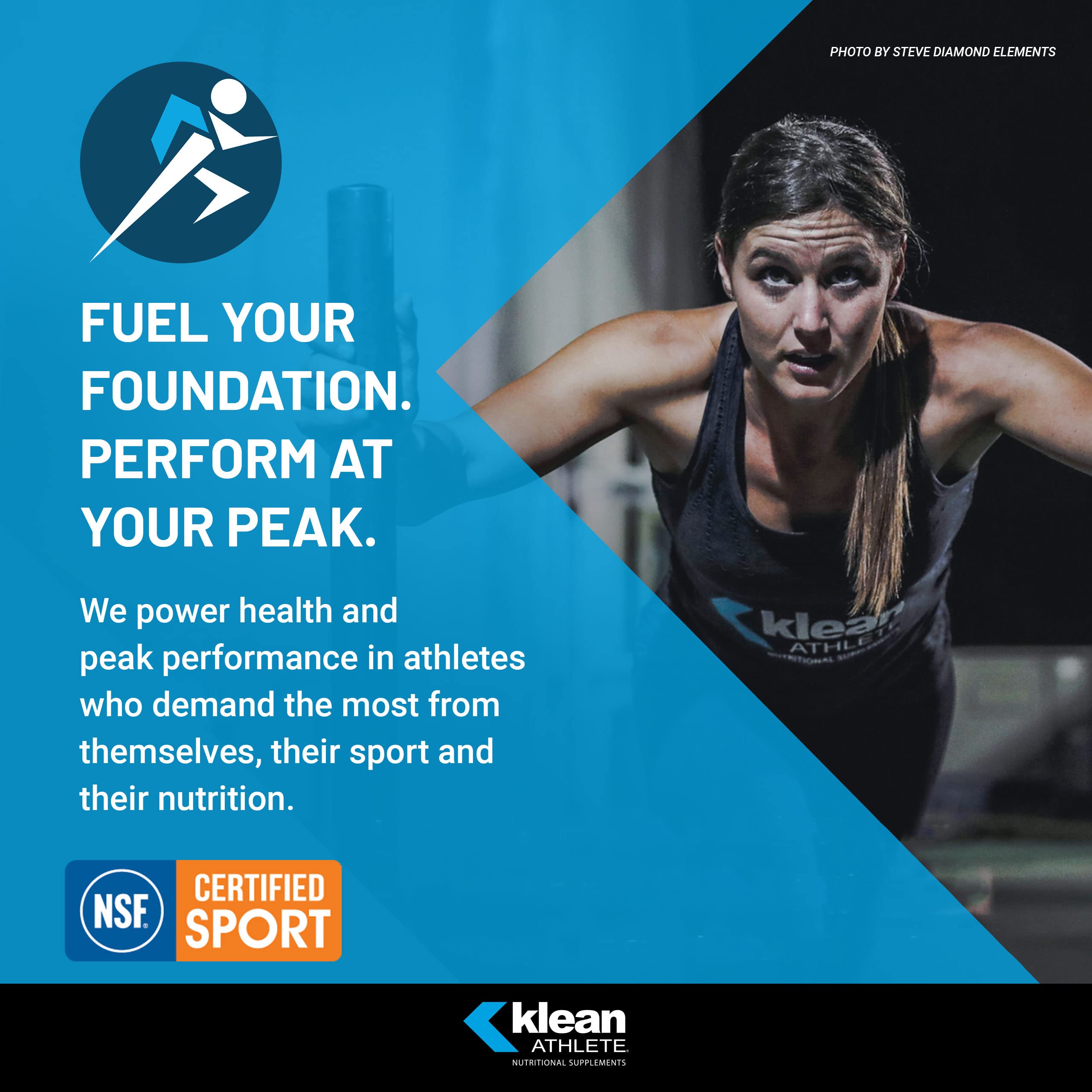 Klean Athlete Klean Hydration back-label highlights chelated calcium for absorption.